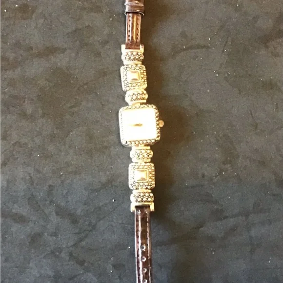 Woman’s Silver/Brown-Leather Watch - Picture 5 of 5